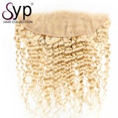 613 Lace Frontal 13x4 Blonde Deep Wave Curly Human Hair For Weave