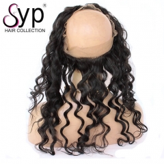 Pre Plucked 360 Lace Frontal Human Hair Peruvian Natural Wave