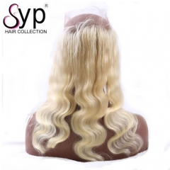 360 Blonde Lace Closure Piece 613 Body Wave Human Hair