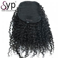 3b 3c Kinky Curly Clip In Ponytail Hair Extensions For Black Hair