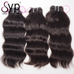 100 Raw Virgin Indian Wavy Human Hair Weave Bundles Wholesale