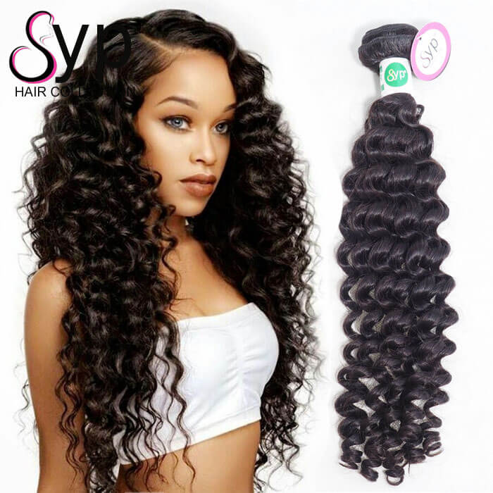 3 Bundles Of Virgin Brazilian Deep Wave Curly Hair Weave
