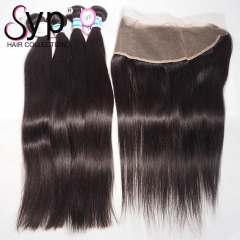 Top Malaysian Straight Hair Bundles With Frontal Real Virgin Hair