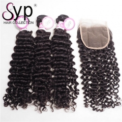 Cheap Eurasian Curly Hair Bundles With Closure Natural Curl Products