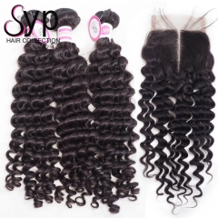 Eurasian Deep Wave Quick Weave With Closure Middle Part Natural Hair