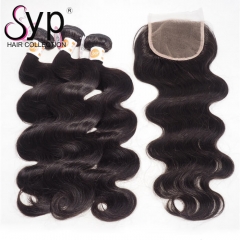 Burmese Hair Weave With Closure Virgin Body Wave Wet And Wavy