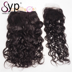 Burmese Water Wave Hair With Closure Cheap Dyeable Hair Extensions