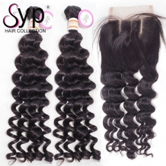 Raw Burmese Wavy Hair Weave And Closure Factory Top Quality For Sale