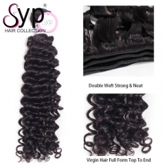 Real Peruvian One Bundle Of Curly Hair Weft Extensions Wholesale