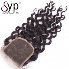 Realistic Human Hair Lace Closure With Baby Hair Italian Wave