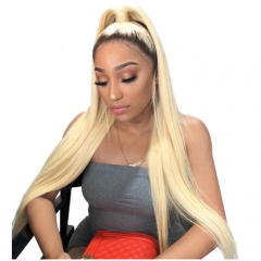Blonde Wig With Black Roots 1B 613 Human Hair Lace Front Wig Straight