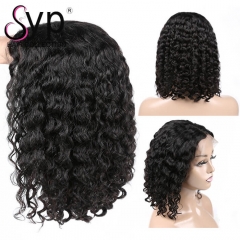 Black Deep Wave Curly Bob Wig Human Hair Brazilian 8 10 12 14 Inch