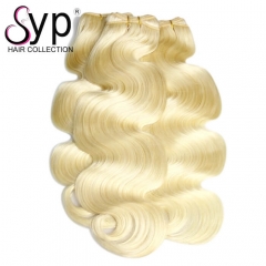 Platinum Blonde 613 Raw Indian Hair Bundles For Extensions Wavy