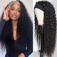 100 Human Hair Curly Headband Wigs For Black Women In Short Long Length