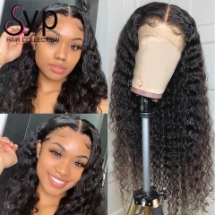 Human Hair Deep Part Wig Brazilian Deep Wave t Part Lace Front Wigs