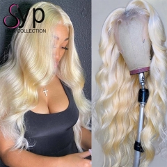 Deep Part Blonde Lace Front Wig T Part 613 Body Wave 100 Human Hair Wigs