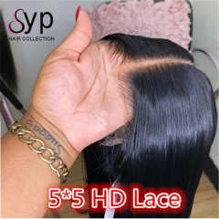Best HD Lace Closure 5x5 Sew In Brazilian Straight Hair For Sale