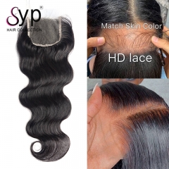 Cheap HD Swiss Lace Closure 4x4 Body Wave Hair Side Middle Part