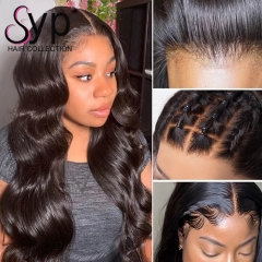 3 Bundles With HD Closure 5x5 Transparent Lace Raw Indian Wavy Hair