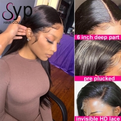 Custom HD Lace Front Wigs 13x6 Deep Part Pre Plucked With Baby Hair