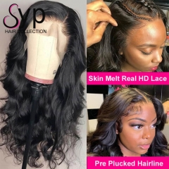 13x6 HD Lace Frontal Wig Body Wave Raw Unprocessed Brazilian Hair