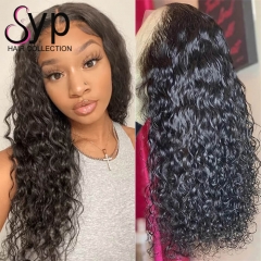 Transparent 13x4 Lace Closure Wig Water Wave Wet And Wavy Brazilian Hair
