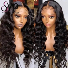 Side Part Lace Closure Wig 5x5 Loose Wave Sew In Human Hair Large Cap Size