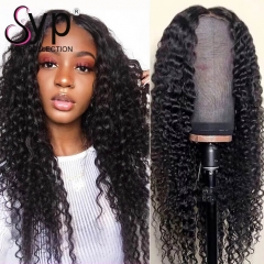 Pre Plucked 5x5 Transparent Lace Closure Wig Curly Hair Bleaching Knots